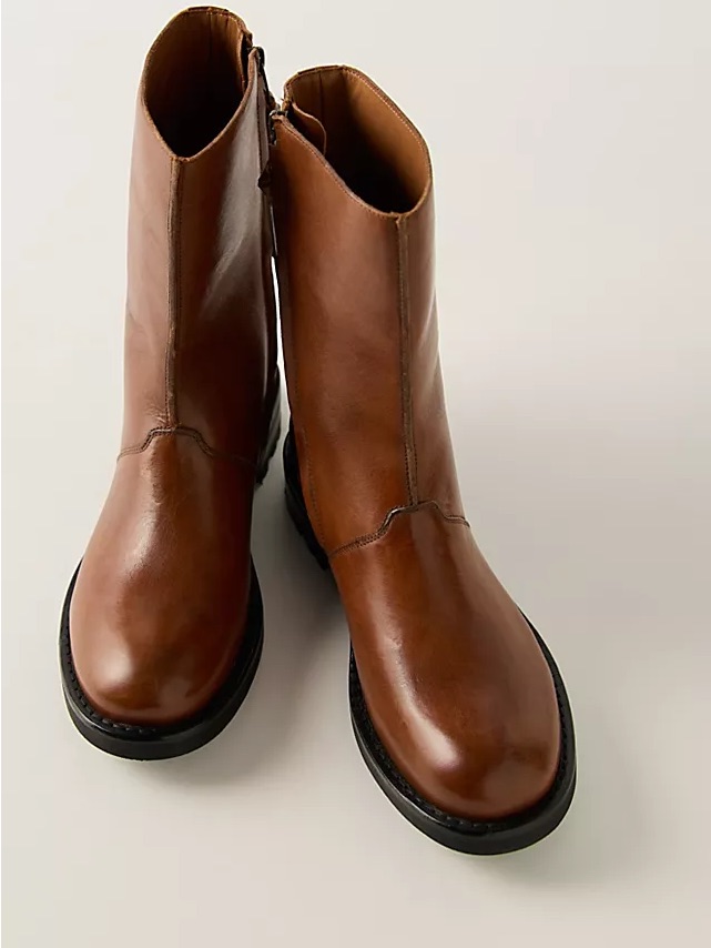 1540. Free People Bailey High Ankle Boots In Tan Sz 8 Nib $298